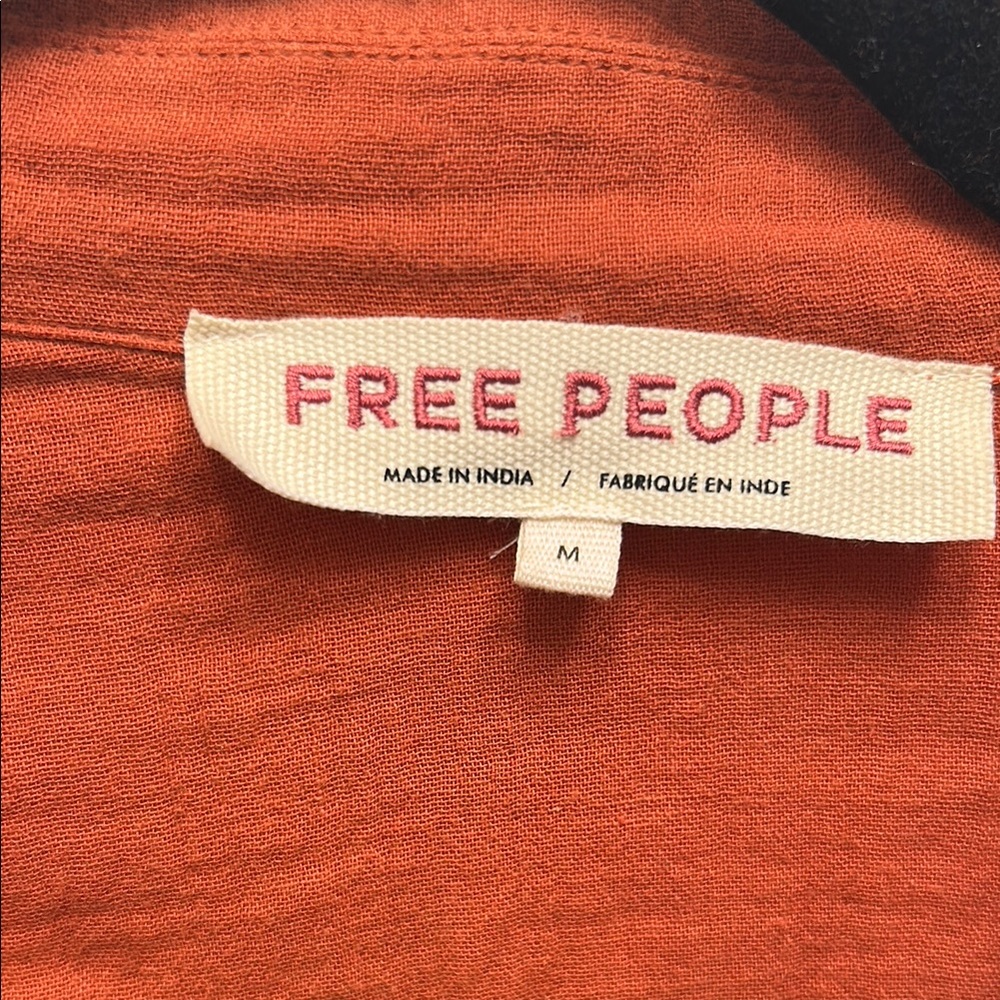 Free People Orange Cropped Blouse - Picture 2 of 12